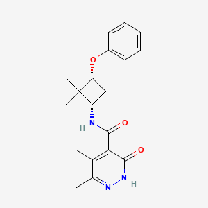 N-[(1S,3R)-2,2-dimethyl-3-phenoxycyclobutyl]-3,4-dimethyl-6-oxo-1H-pyridazine-5-carboxamide