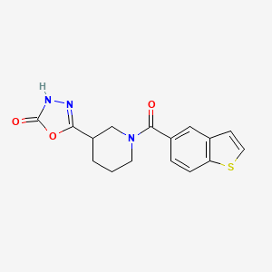 5-[1-(1-benzothiophene-5-carbonyl)piperidin-3-yl]-3H-1,3,4-oxadiazol-2-one