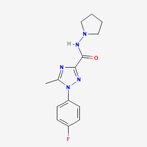 1-(4-fluorophenyl)-5-methyl-N-pyrrolidin-1-yl-1,2,4-triazole-3-carboxamide