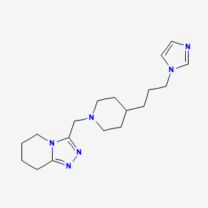 3-[[4-(3-Imidazol-1-ylpropyl)piperidin-1-yl]methyl]-5,6,7,8-tetrahydro-[1,2,4]triazolo[4,3-a]pyridine