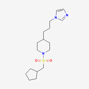 1-(Cyclopentylmethylsulfonyl)-4-(3-imidazol-1-ylpropyl)piperidine