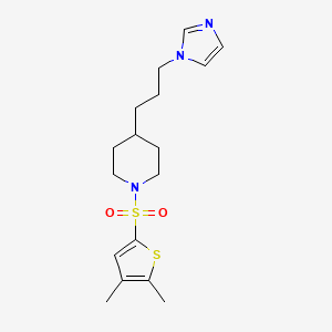 1-(4,5-Dimethylthiophen-2-yl)sulfonyl-4-(3-imidazol-1-ylpropyl)piperidine