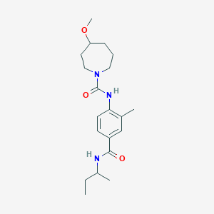 molecular formula C20H31N3O3 B6967343 N-[4-(butan-2-ylcarbamoyl)-2-methylphenyl]-4-methoxyazepane-1-carboxamide 