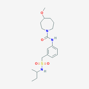 molecular formula C19H31N3O4S B6967344 N-[3-(butan-2-ylsulfamoylmethyl)phenyl]-4-methoxyazepane-1-carboxamide 