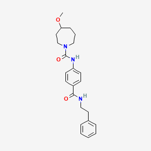 4-methoxy-N-[4-(2-phenylethylcarbamoyl)phenyl]azepane-1-carboxamide