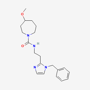 N-[2-(1-benzylimidazol-2-yl)ethyl]-4-methoxyazepane-1-carboxamide