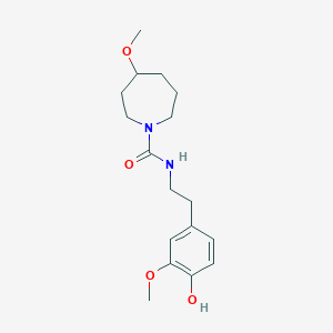 molecular formula C17H26N2O4 B6967417 N-[2-(4-hydroxy-3-methoxyphenyl)ethyl]-4-methoxyazepane-1-carboxamide 