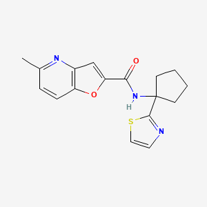 5-methyl-N-[1-(1,3-thiazol-2-yl)cyclopentyl]furo[3,2-b]pyridine-2-carboxamide