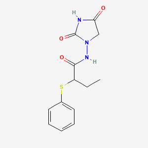 N-(2,4-dioxoimidazolidin-1-yl)-2-phenylsulfanylbutanamide