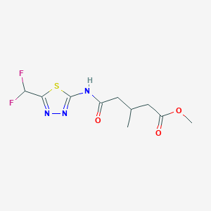 Methyl 5-[[5-(difluoromethyl)-1,3,4-thiadiazol-2-yl]amino]-3-methyl-5-oxopentanoate