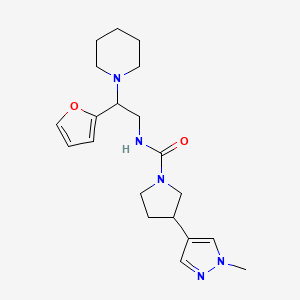 N-[2-(furan-2-yl)-2-piperidin-1-ylethyl]-3-(1-methylpyrazol-4-yl)pyrrolidine-1-carboxamide