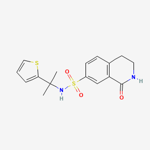 1-oxo-N-(2-thiophen-2-ylpropan-2-yl)-3,4-dihydro-2H-isoquinoline-7-sulfonamide