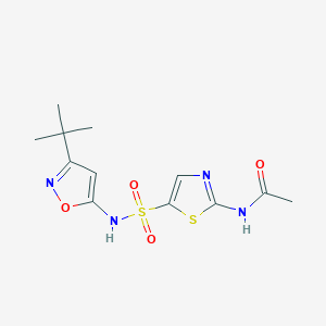 N-[5-[(3-tert-butyl-1,2-oxazol-5-yl)sulfamoyl]-1,3-thiazol-2-yl]acetamide