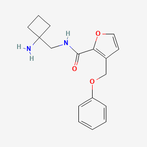 molecular formula C17H20N2O3 B6967593 N-[(1-aminocyclobutyl)methyl]-3-(phenoxymethyl)furan-2-carboxamide 