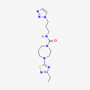 4-(3-ethyl-1,2,4-thiadiazol-5-yl)-N-[3-(triazol-1-yl)propyl]-1,4-diazepane-1-carboxamide