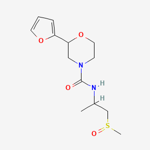 molecular formula C13H20N2O4S B6967641 2-(furan-2-yl)-N-(1-methylsulfinylpropan-2-yl)morpholine-4-carboxamide 