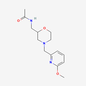 N-[[4-[(6-methoxypyridin-2-yl)methyl]morpholin-2-yl]methyl]acetamide