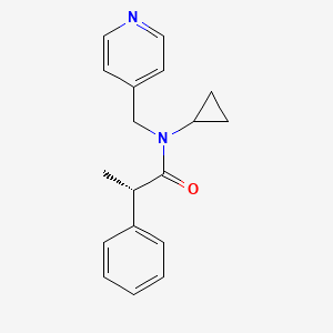 (2S)-N-cyclopropyl-2-phenyl-N-(pyridin-4-ylmethyl)propanamide