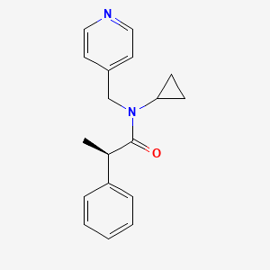 (2R)-N-cyclopropyl-2-phenyl-N-(pyridin-4-ylmethyl)propanamide