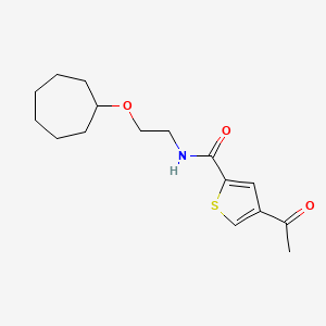 4-acetyl-N-(2-cycloheptyloxyethyl)thiophene-2-carboxamide