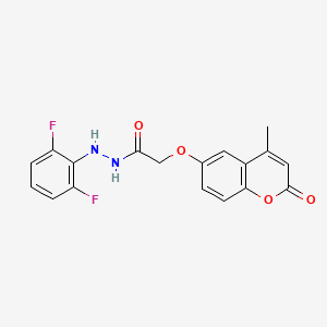 N'-(2,6-difluorophenyl)-2-(4-methyl-2-oxochromen-6-yl)oxyacetohydrazide