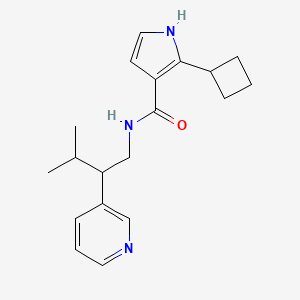 molecular formula C19H25N3O B6967773 2-cyclobutyl-N-(3-methyl-2-pyridin-3-ylbutyl)-1H-pyrrole-3-carboxamide 