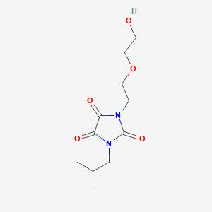 molecular formula C11H18N2O5 B6967786 1-[2-(2-Hydroxyethoxy)ethyl]-3-(2-methylpropyl)imidazolidine-2,4,5-trione 