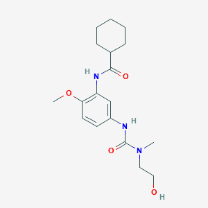 N-[5-[[2-hydroxyethyl(methyl)carbamoyl]amino]-2-methoxyphenyl]cyclohexanecarboxamide