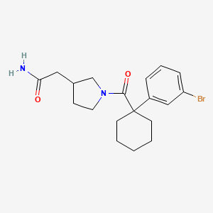 2-[1-[1-(3-Bromophenyl)cyclohexanecarbonyl]pyrrolidin-3-yl]acetamide