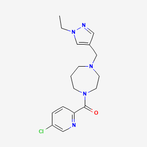 (5-Chloropyridin-2-yl)-[4-[(1-ethylpyrazol-4-yl)methyl]-1,4-diazepan-1-yl]methanone