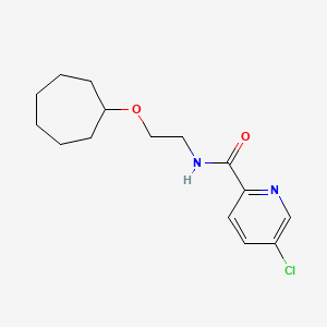 molecular formula C15H21ClN2O2 B6967817 5-chloro-N-(2-cycloheptyloxyethyl)pyridine-2-carboxamide 