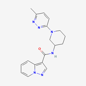 molecular formula C18H20N6O B6967821 N-[1-(6-methylpyridazin-3-yl)piperidin-3-yl]pyrazolo[1,5-a]pyridine-3-carboxamide 