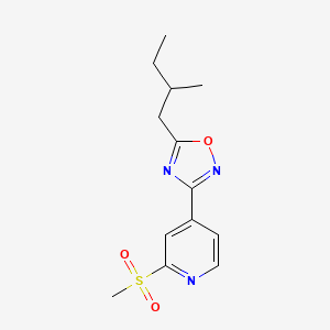 5-(2-Methylbutyl)-3-(2-methylsulfonylpyridin-4-yl)-1,2,4-oxadiazole