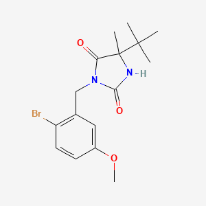 3-[(2-Bromo-5-methoxyphenyl)methyl]-5-tert-butyl-5-methylimidazolidine-2,4-dione