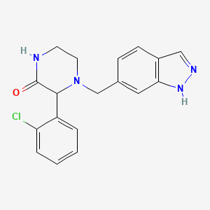 3-(2-chlorophenyl)-4-(1H-indazol-6-ylmethyl)piperazin-2-one