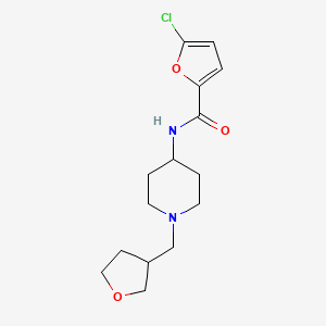 molecular formula C15H21ClN2O3 B6967846 5-chloro-N-[1-(oxolan-3-ylmethyl)piperidin-4-yl]furan-2-carboxamide 