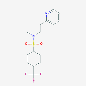 N-methyl-N-(2-pyridin-2-ylethyl)-4-(trifluoromethyl)cyclohexane-1-sulfonamide