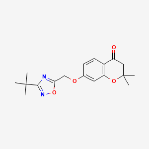 molecular formula C18H22N2O4 B6967870 7-[(3-tert-butyl-1,2,4-oxadiazol-5-yl)methoxy]-2,2-dimethyl-3H-chromen-4-one 