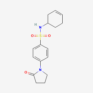 N-cyclohex-3-en-1-yl-4-(2-oxopyrrolidin-1-yl)benzenesulfonamide