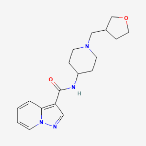 N-[1-(oxolan-3-ylmethyl)piperidin-4-yl]pyrazolo[1,5-a]pyridine-3-carboxamide