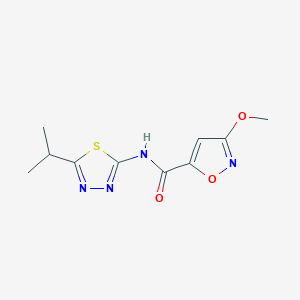 3-methoxy-N-(5-propan-2-yl-1,3,4-thiadiazol-2-yl)-1,2-oxazole-5-carboxamide