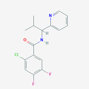 2-chloro-4,5-difluoro-N-(2-methyl-1-pyridin-2-ylpropyl)benzamide