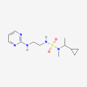 2-[2-[[1-Cyclopropylethyl(methyl)sulfamoyl]amino]ethylamino]pyrimidine