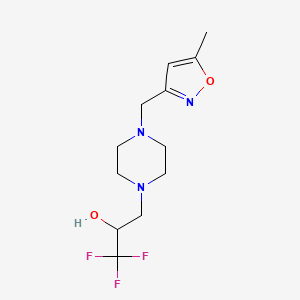 1,1,1-Trifluoro-3-[4-[(5-methyl-1,2-oxazol-3-yl)methyl]piperazin-1-yl]propan-2-ol