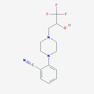 2-[4-(3,3,3-Trifluoro-2-hydroxypropyl)piperazin-1-yl]benzonitrile