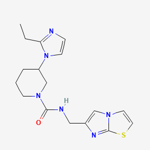 3-(2-ethylimidazol-1-yl)-N-(imidazo[2,1-b][1,3]thiazol-6-ylmethyl)piperidine-1-carboxamide