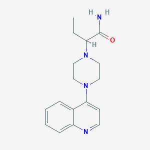 2-(4-Quinolin-4-ylpiperazin-1-yl)butanamide