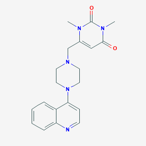 1,3-Dimethyl-6-[(4-quinolin-4-ylpiperazin-1-yl)methyl]pyrimidine-2,4-dione