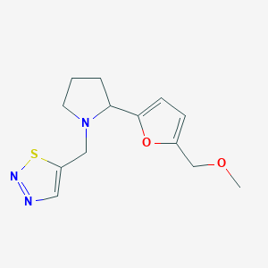 5-[[2-[5-(Methoxymethyl)furan-2-yl]pyrrolidin-1-yl]methyl]thiadiazole