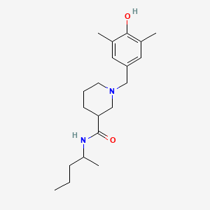 1-[(4-hydroxy-3,5-dimethylphenyl)methyl]-N-pentan-2-ylpiperidine-3-carboxamide